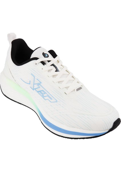 976119110038 Beyaz-Mavi Running Sneaker Ayakkabı