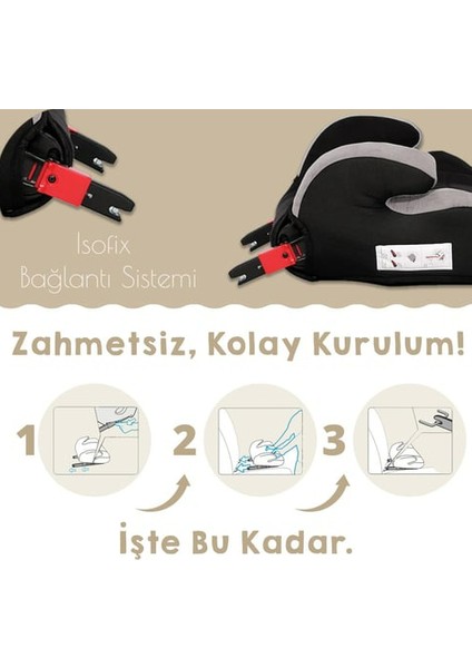 Sirius Isofix 15-36 kg Isofixli Oto Koltuğu Yükseltici