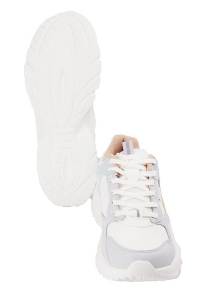 976118320001 Beyaz-Gri Retro Sneaker Wmn Ayakkabı modelleri
