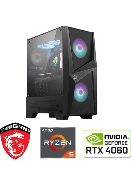 RTX4060 8gb - Gaming Pc Ddr5 - Ryzren 5 7600X - 32GB Ddr5 Ram - 1 Tb M.2 SSD - Sıvı Sogutmalı