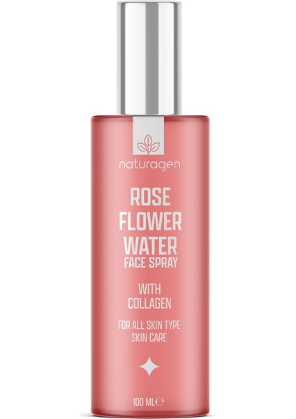 Rose Flower Water Face Spray - Gül Mayalı Kolajenli Yüz Toniği