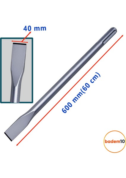 Sds Max Geniş Ağızlı Keski 18 mm x 600 mm x 40 mm