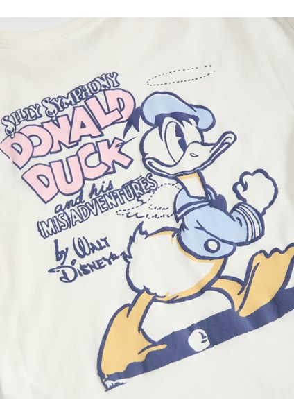 Marks & Spencer Saf Pamuklu Şortlu Donald Duck™ Pijama Takımı