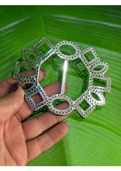 18X8 cm Günüş Renk Plastik Kemer Tokası Çanta Tokası