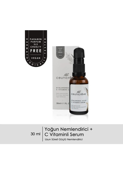 Nemlendirici C Vitaminli Serum Yoğun Formül - Hyaluronic Acid C Vitamin Serum 30 ml fiyatları