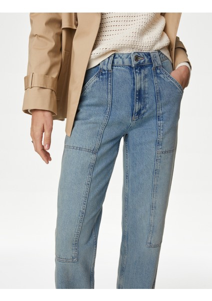 Straight Leg Jean Kargo Pantolon modelleri