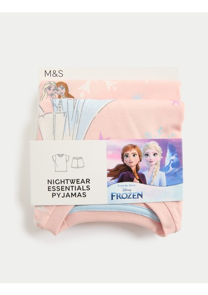 Saf Pamuklu Disney Frozen™ Şortlu Pijama Takımı