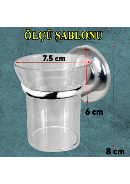 Yapışkanlı Diş Fırçalık Banyo Diş Fırçası Kabı Kutusu Krom Kristal