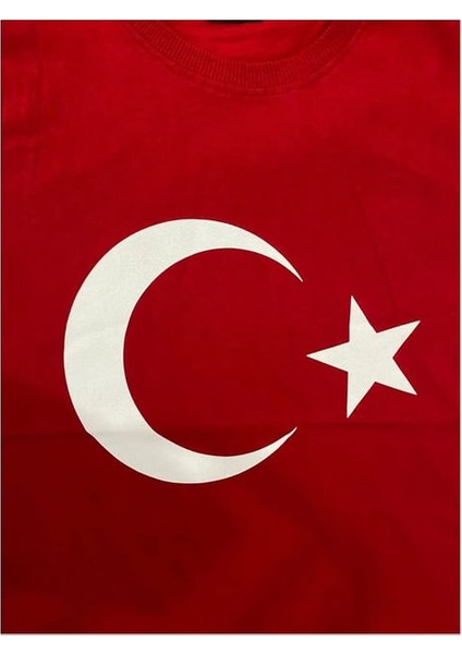 Ay Yıldız Türk Bayrağı Baskılı Çocuk T-Shirt Kırmızı fiyatları