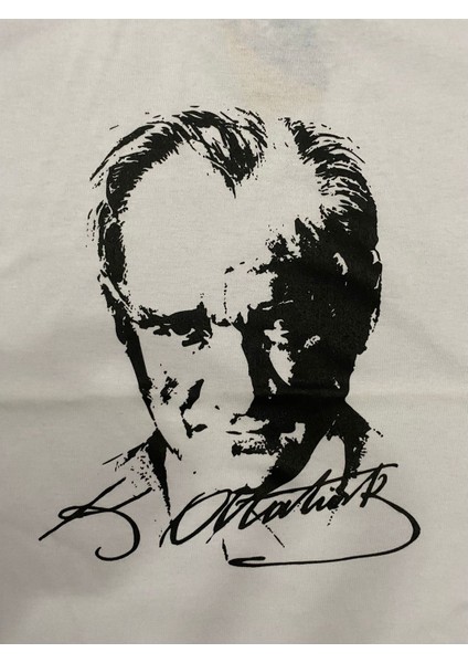 Mustafa Kemal Atatürk Imzalı Baskılı Çocuk T-Shirt Beyaz fiyatları