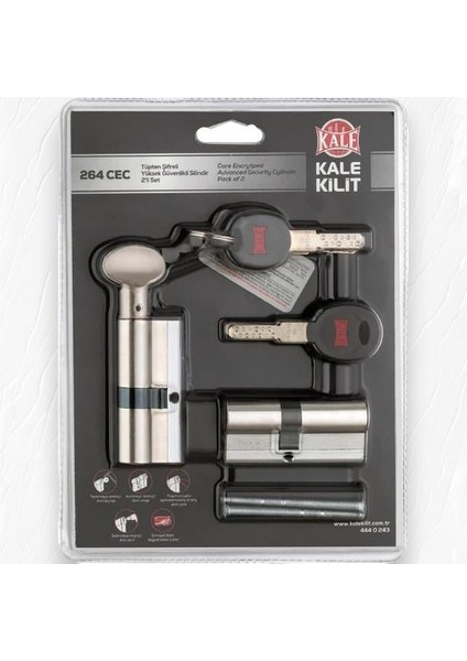 264 Cec+Cecm Tüpten Şifreli Barel Saten 68 mm