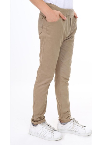Çocuk Lastikli Esnek Slim Fit Okul Pantolonu modelleri