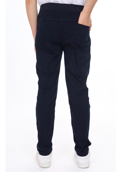 Çocuk Lastikli Esnek Slim Fit Okul Pantolonu