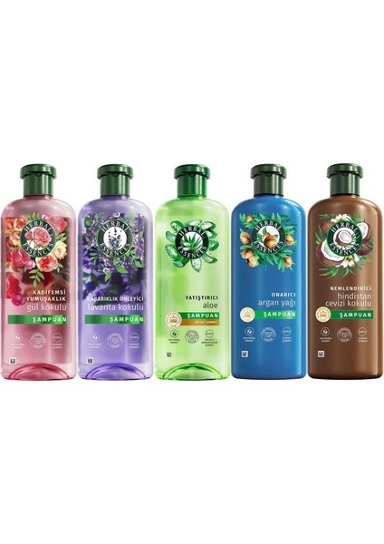 Aloe + Argan + Gül + Hindistan Cevizi + Lavanta Şampuan 5 x 350 ml fiyatları