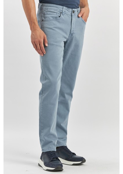 Koyu Turkuaz Düz Gabardin Slim Fit Casual Pantolon 1003240319 modelleri