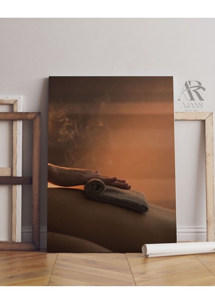 Rahatlama Spa Sıcak Dokunuş Dekoratif Kanvas Tablo