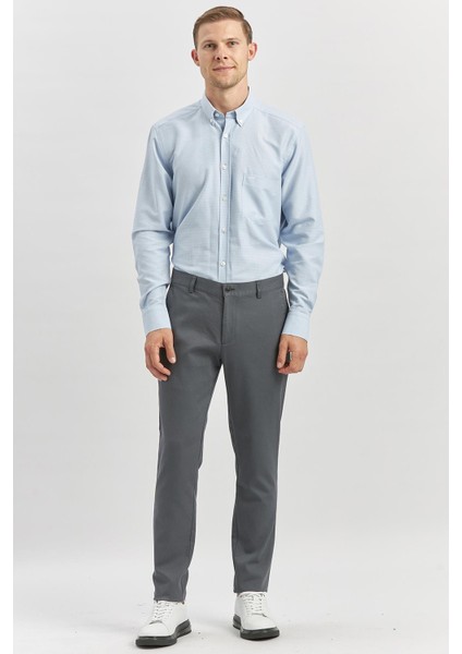 Koyu Antrasit Pamuklu Yandan Cepli Casual Slim Fit Chino Pantolon 1003240168 fiyatları