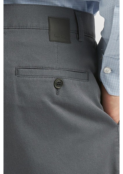 Koyu Antrasit Pamuklu Yandan Cepli Casual Slim Fit Chino Pantolon 1003240168 indirimleri
