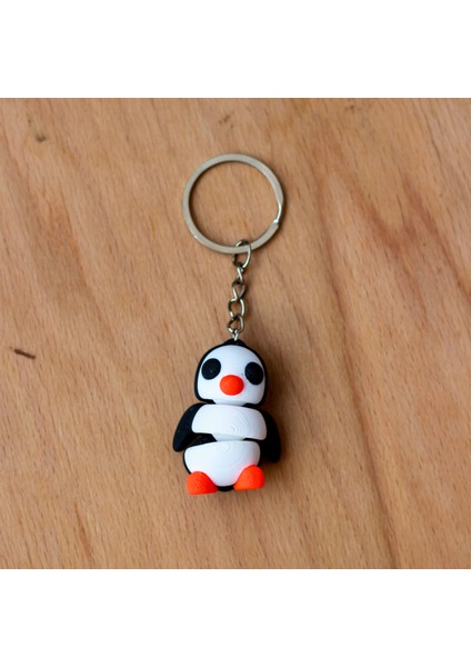 Penguen Figürü Anahtarlık - Eklemleri Hareketli modelleri
