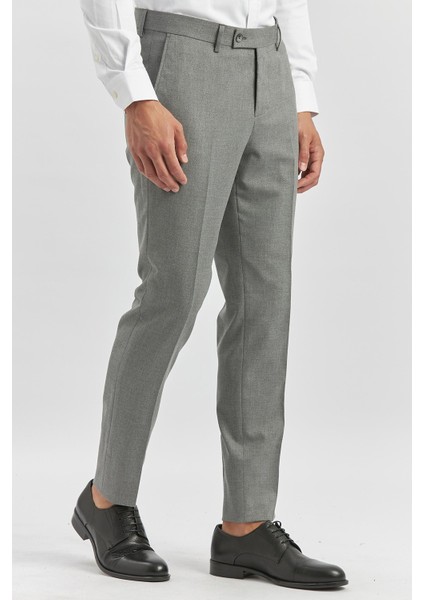 Füme Kendinden Desenli Bez Ayağı Slim Fit Classic Pantolon 1003240165 fiyatları