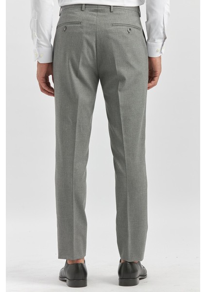 Füme Kendinden Desenli Bez Ayağı Slim Fit Classic Pantolon 1003240165 indirimleri