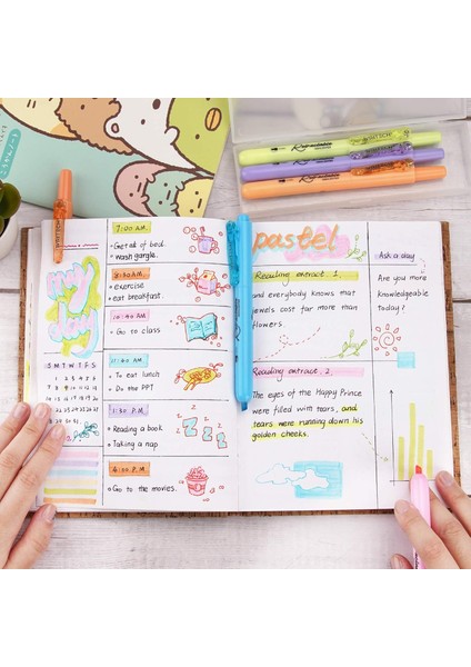 Writech Highlighters Fosforlu Kalemler 6'lı Set - Geri Çekilebilir Tasarım fırsatları