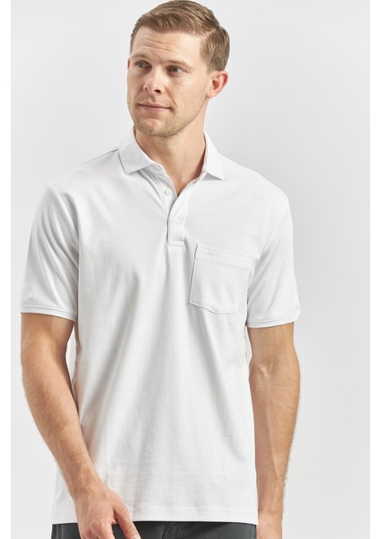 Beyaz Kısa Kol Düz Suprem Polo Yaka Classic Comfort Fit Tişört 1011240192 fiyatları