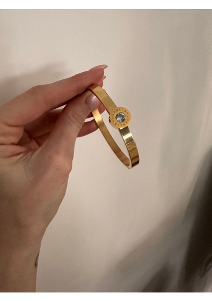 Bvlgarı Model 4 Taşlı Gold Kelepçe