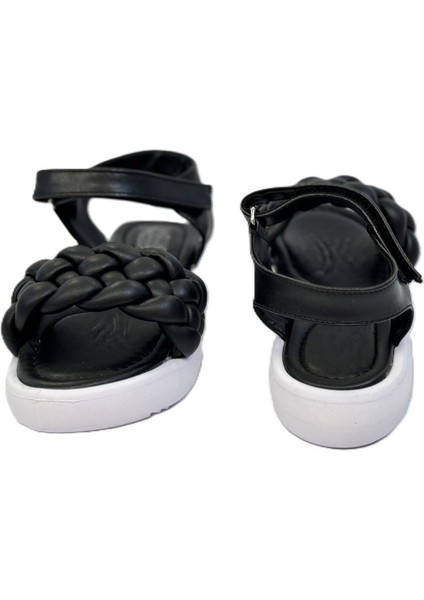 Kafkaslar Yeni Moda Örgü Desenli Yumuşak Kız Çocuk Sandalet