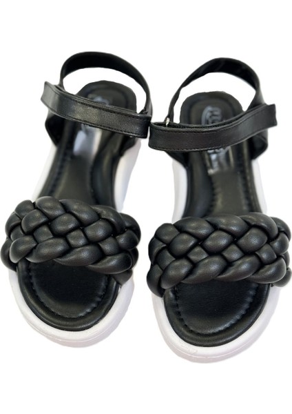 Kafkaslar Yeni Moda Örgü Desenli Yumuşak Kız Çocuk Sandalet indirimleri