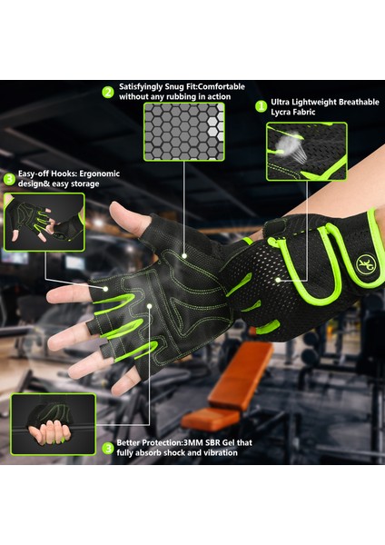 Sarı Stil L Boyutu Erkekler Kadınlar Için Spor Salonu Egzersiz Eldivenleri, Ağırlık Kaldırma Eldivenleri Mükemmel Kavrama, Pull Ups Için Hafif Fitness Eğitim Eldivenleri, Kürek Çekme (Yurt Dışından) modelleri