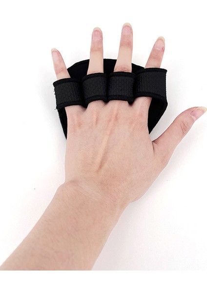 Siyah Stil Kaldırma Dambıl Skid Eldiven Unisex Anti Ağırlık Dört Parmak Spor Eldiven Sapları Pedleri Spor Salonu Egzersiz Spor El Koruyucusu (Yurt Dışından) modelleri