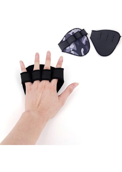 Siyah Stil Kaldırma Dambıl Skid Eldiven Unisex Anti Ağırlık Dört Parmak Spor Eldiven Sapları Pedleri Spor Salonu Egzersiz Spor El Koruyucusu (Yurt Dışından) indirimleri