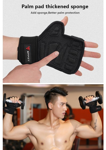 Siyah Stil S Boyutu 1 Çift Ağırlık Kaldırma Eğitimi Kadın Erkek Spor Spor Vücut Geliştirme Jimnastik Sapları Spor El Palm Koruyucu Eldiven (Yurt Dışından) fırsatları