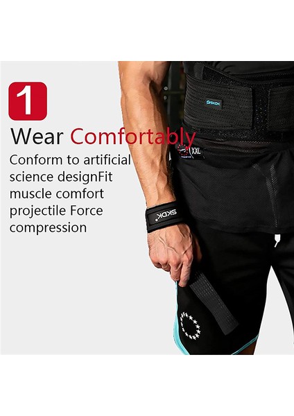 Siyah Stil Pamuk Sert Çekme Bilek Kaldırma Kayışları Neopren Yastıklı Bilek Yastıklı ve Kaymaz Silikonlu Halter Deadlift Kayışları (Yurt Dışından)