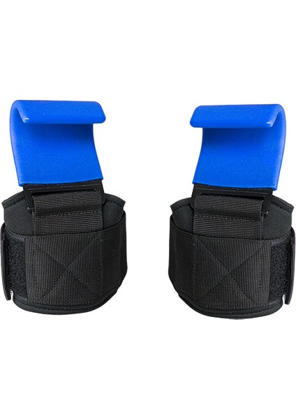 Mavi Stil Ağırlık Kaldırma Kancası Sapları Bilek Sargılarıyla Dolgulu El Çubuğu Powerlifting Eldivenleri Ağır Hizmet Çekme Kancaları Spor Salonu Eğitim Kayışları (Yurt Dışından)