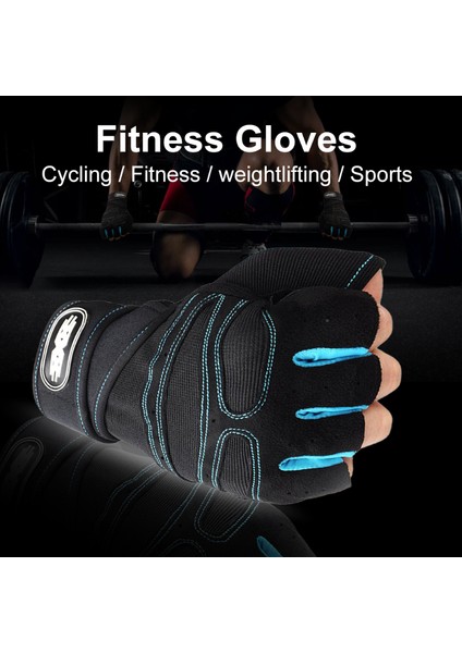 A05 Tarzı L Boyutu Gym Fitness Ağır Eğitim Eldiven Erkek Kadın Vücut Geliştirme Yarım Parmak Kaymaz Eldiven Bilek Desteği Halter Spor (Yurt Dışından)