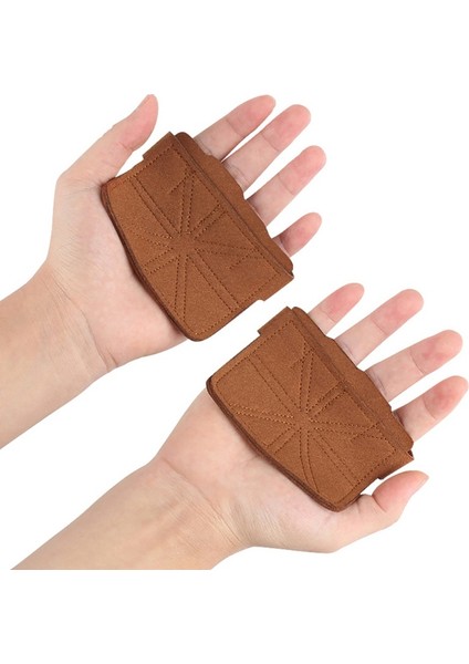 Kahverengi Tarzı Deri Ağırlık Kaldırma Eğitim Eldiven Palm Koruma Kadın Erkek Spor Spor Jimnastik Sapları Pull Up Halter Egzersiz (Yurt Dışından)