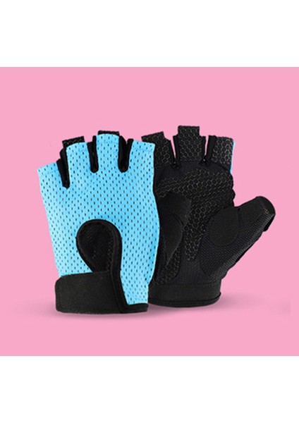 Mavi Stil S Boyutu 1 Çift Halter Eğitim Eldivenleri Erkekler Kadınlar Için Spor Spor Vücut Geliştirme Jimnastik Spor Salonu Yarım Parmak Eldiven (Yurt Dışından)