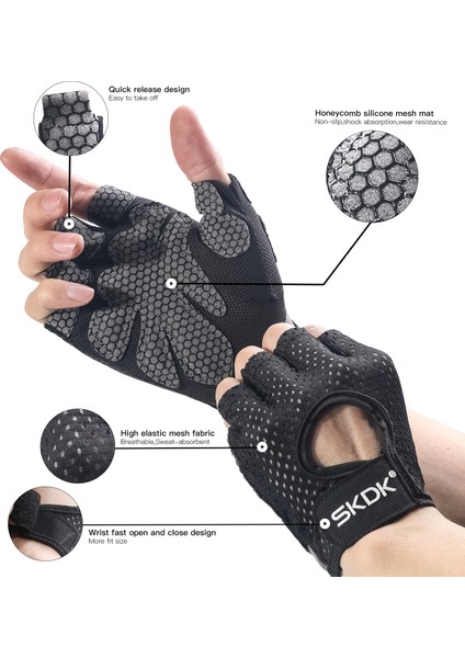 Siyah Stil M Boyutu Skdk Spor Eldiven Halter Egzersiz Dambıl Crossfit Vücut Geliştirme Aksesuarla Nefes Spor Eldiven Silikon Palm Içi Boş (Yurt Dışından) modelleri