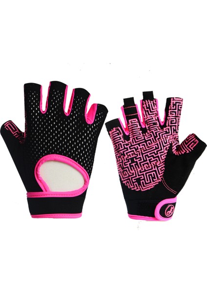 MK100PEMBE Tarzı M Boyutu Moreok Lycra Gym Fitness Egzersiz Ağırlık Kaldırma Eldiveni Ayarlanabilir Askı ile Nefes Alabilir Kaymaz Plam (Yurt Dışından)