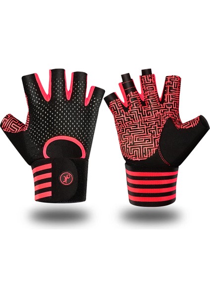MK100-1PEMBE Tarzı Xl Boyutu Moreok Lycra Gym Fitness Egzersiz Ağırlık Kaldırma Eldiveni Ayarlanabilir Askı ile Nefes Alabilir Kaymaz Plam (Yurt Dışından)
