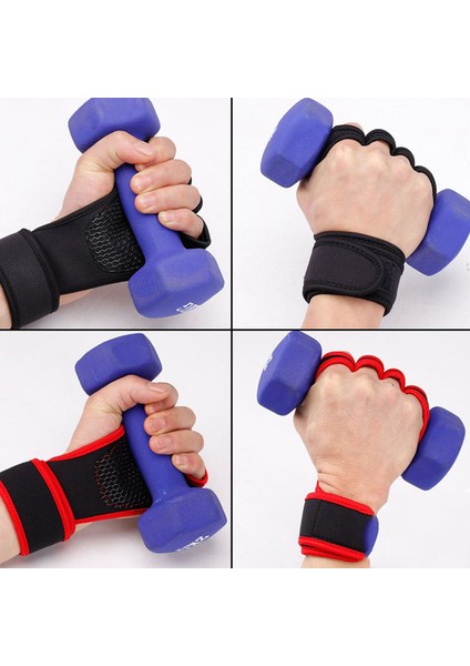 Kırmızı Stil M Boyutu Ağırlık Kaldırma Eğitim Eldiven Kadın Erkek Spor Spor Vücut Geliştirme Jimnastik Sapları Spor El Palm Bilek Koruyucu Eldiven (Yurt Dışından) indirimleri