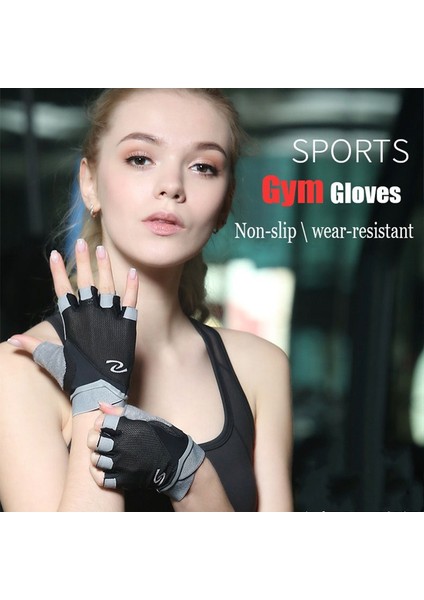Siyah Stil L Boyutu Profesyonel Spor Salonu Eldiveni Kadın Ağırlık Kaldırma Crossfit Egzersiz Spor Eldiven Nefes Vücut Geliştirme Yarım Parmak El Koruyucu (Yurt Dışından) fiyatları