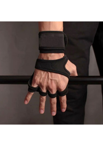 Siyah-B Tarzı M Boyutu Kaymaz Yarım Parmak Eğitim Eldiven Kadın Erkek Spor Spor Vücut Geliştirme Jimnastik Sapları Spor El Palm Koruyucu Eldiven (Yurt Dışından) fiyatları