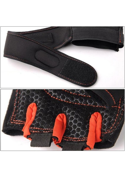 A02 Tarzı Xl Boyutu Gym Fitness Ağır Eğitim Eldiven Erkek Kadın Vücut Geliştirme Yarım Parmak Kaymaz Eldiven Bilek Desteği Halter Spor (Yurt Dışından) fırsatları