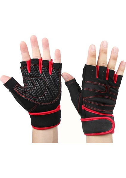 Kırmızı Stil M Boyutu Eldivenler Fitness Halter Eldivenleri Vücut Geliştirme Eğitimi Spor Egzersizleri Bisiklet Sporları Egzersiz Eldivenleri Erkek Kadın's Xl (Yurt Dışından)