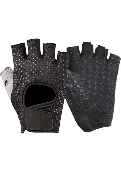 Gri Tarzı M Boyutu Profesyonel Spor Eldiven Kaymaz Yoga Egzersiz Yarım Parmak Erkek Kadın Güç Ağırlık Kaldırma El Koruyucusu Bisiklet Aksesuarı (Yurt Dışından) modelleri