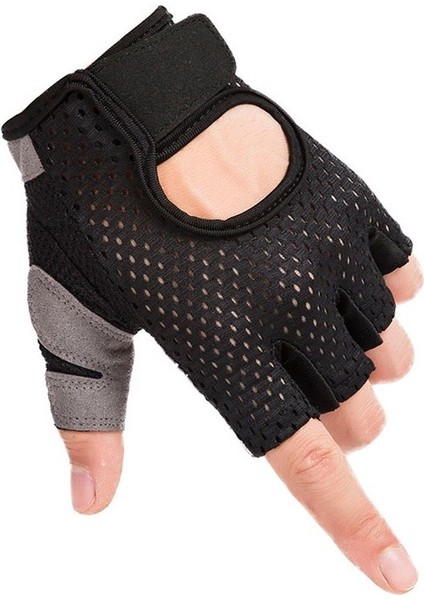 Gri Tarzı M Boyutu Profesyonel Spor Eldiven Kaymaz Yoga Egzersiz Yarım Parmak Erkek Kadın Güç Ağırlık Kaldırma El Koruyucusu Bisiklet Aksesuarı (Yurt Dışından) indirimleri