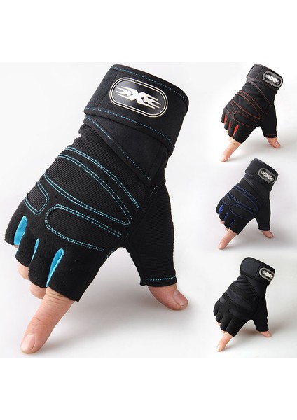 Siyah Stil Xl Boyutu Halter Spor Salonu Erkek Eldiven Spor Kaymaz Dambıl Anti-Şok Yarım Parmak Vücut Geliştirme Eğitimi Spor Bisiklet Kadın Eldiven (Yurt Dışından) fiyatları